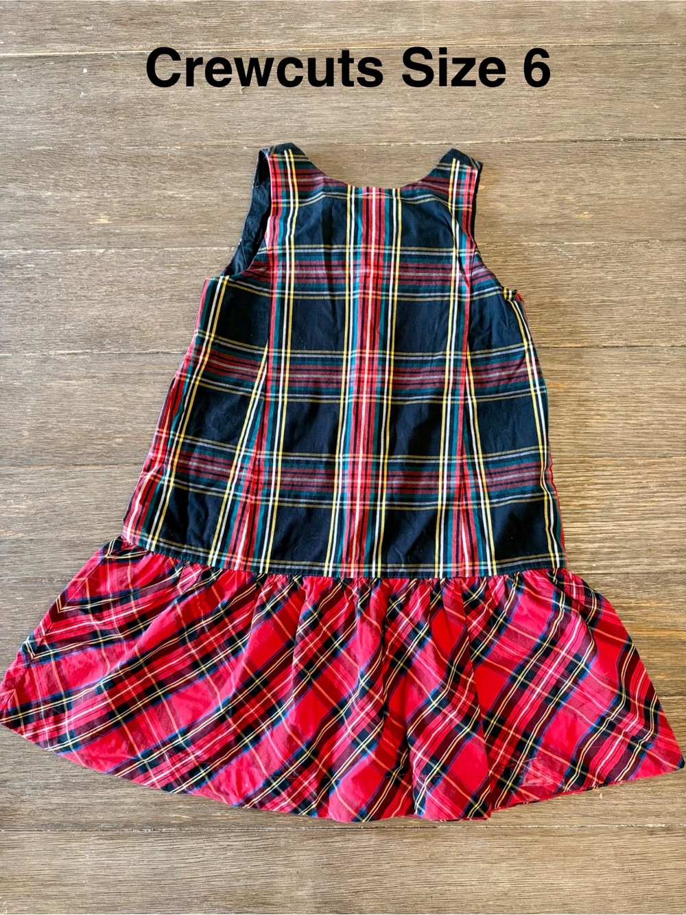 Crewcuts Red and Black Plaid Sleeveless Dress